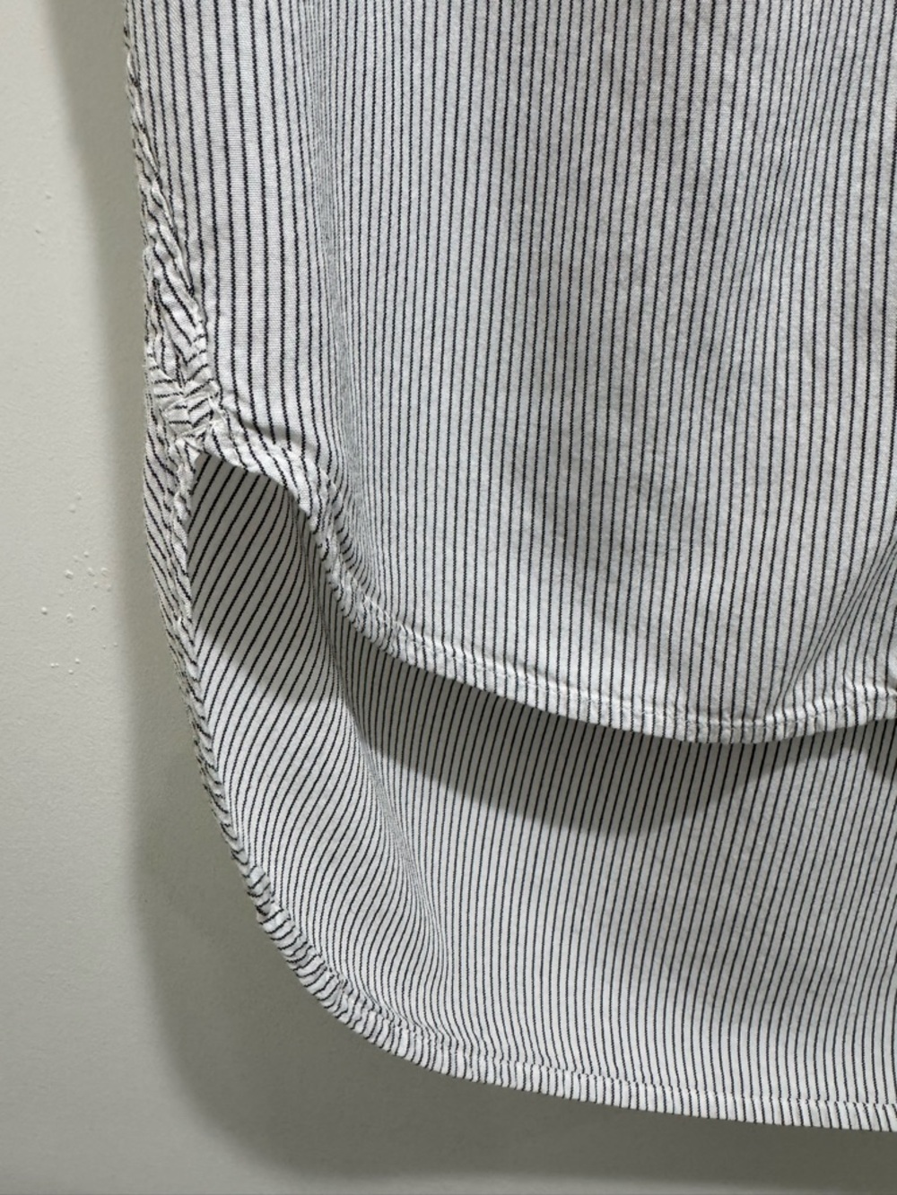 Madewell Striped Button Front Short Sleeve Popover Blouse White XXS - Picture 2 of 6